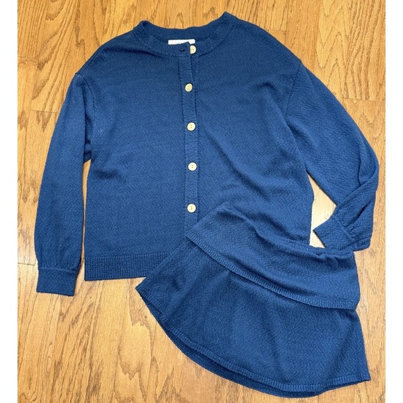 Free People Beach Free-est Ameena Cardigan & Skort Set Blue Small Oversized Fit - Picture 1 of 13